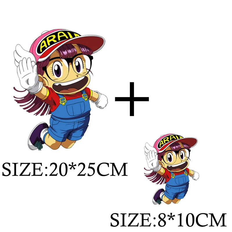 Anime Arale Dr Slump Cartoon Patches for Clothes Heat Transfer Thermal Vynil Stickers DIY T shirt Iron on for Women Appliqued