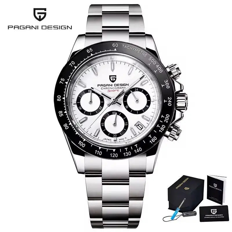 2026 New PAGANI DESIGN Brand Luxury Quartz Watch Sapphire Waterproof Luminous Men Watch Japan VK63 Movt All Steel Chronograph