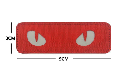 Cat Eyes Glow In Dark Patches Infrared IR Reflective Rubber Appliqued For Hats Helmet Uniform Backpack