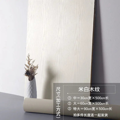 90CM Width Waterproof Self Adhesive Wood Grain Sticker Door Cabinet Desktop Modern Furniture Renovation Peel and Stick Wallpaper