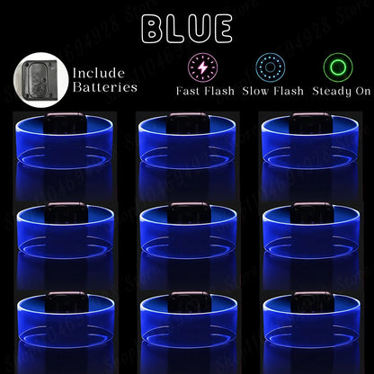 10-100Pcs LED Bracelets for Party Light Up Bracelets Magnetic Clasp LED Wristbands Bulk for Wedding Light Up Party Halloween