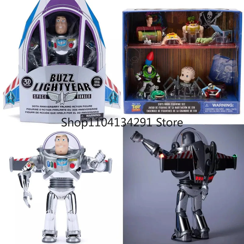 Original Disney "Toy Story" 30th Anniversary Limited Edition Talking Buzz Lightyear Action Figure Display Model Toy