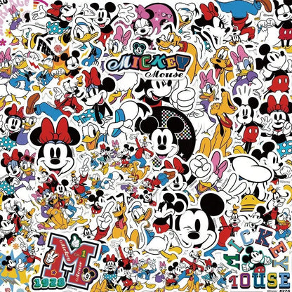50PCS Disney Mickey Mouse Officially Licensed Vinyl Stickers Friends Waterproof Cartoon Gifts for Water Bottles Laptop Bumper