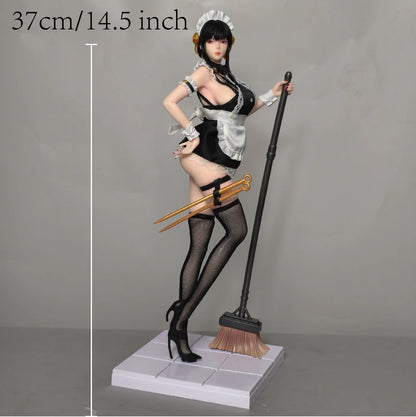 37cm 14.5 inch Anime Maid outfit Yor Forger Figures Pvc Statue Desktop Ornamen Collection Statue Model Decoration Room Desk Toys