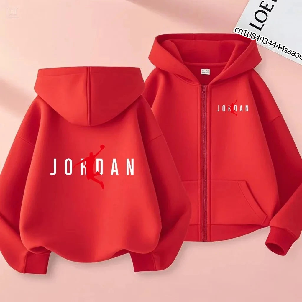 Children's Zipper Style Hoodie Sweatshirt Fashion Idol Star Charming Coat Boys Girls 3-12Yrs Casual Sports Cardigan Gift
