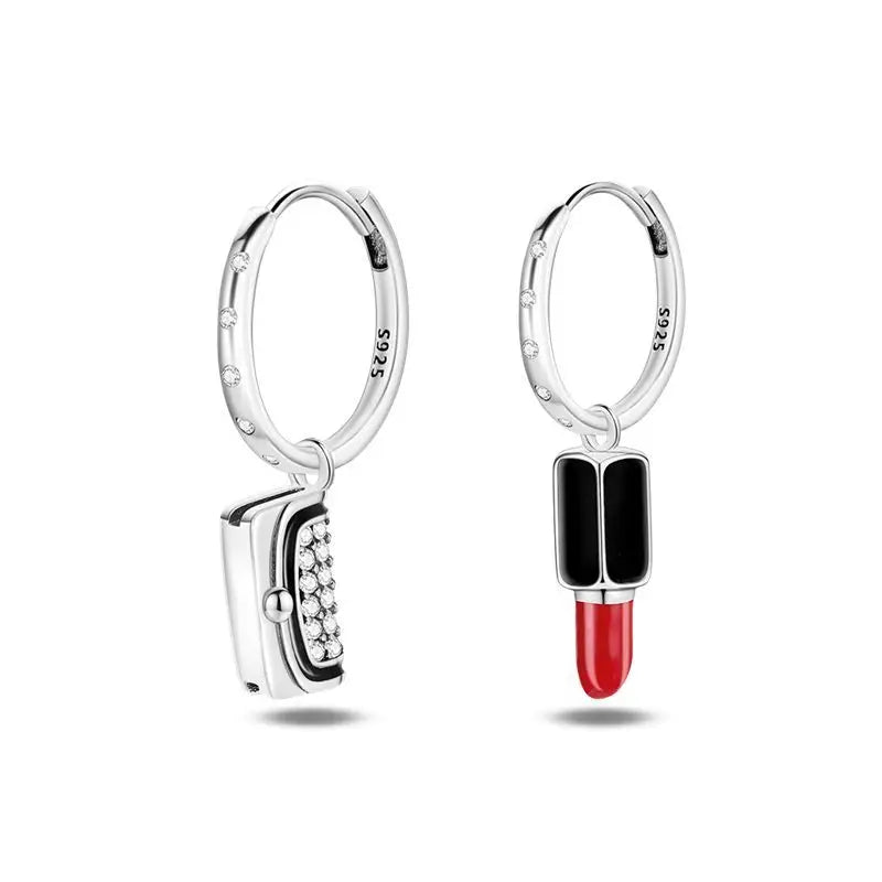 Orstarry 925 Sterling Silver Asymmetric Design Earring Key Lock Earrings Drop Earrings For Women Party Gifts Trendy Jewelry