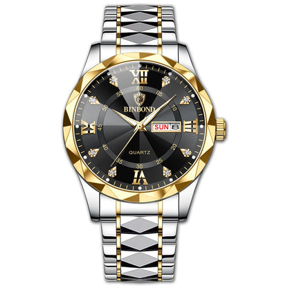 Male Mens Quartz Watches Top Brand Luxury Business Waterproof Luminous Large Dial Men Wristwatches Sports Stainless Steel Watch