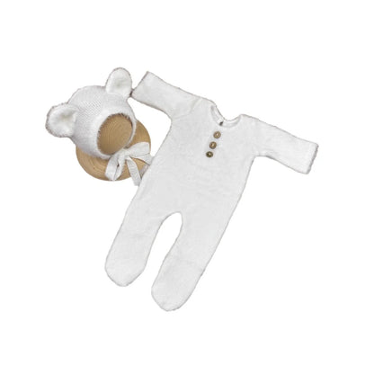 0-1 Month Baby Bear Outfit Newborn Photography Props Jumpers Baby Photo Shoot Clothing