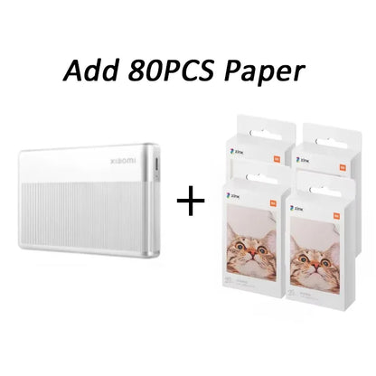Global Version Xiaomi Mi Portable Photo Printer 1S Bluetooth 5.2 ZINK Inkless Technology Wireless Printing 8 Filters Mi Home