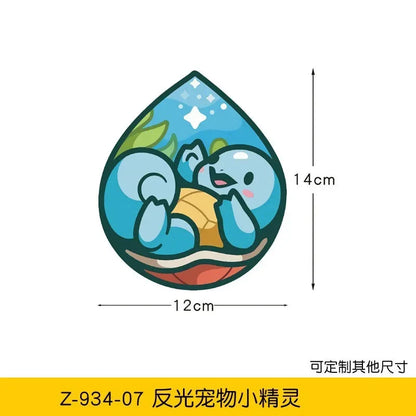 20styles Monster Elf Car Stickers Anime Figure Eevee Charmander Cute Cartoon Doll Creative Sticker Birthday Gifts