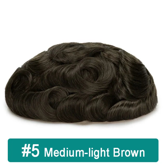 iLace Silk Base Men Toupee Swiss Lace Front 100% Human Hair Natural Hairline Male Capillary Prosthesis Wig Men Hair System