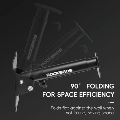 ROCKBROS Bike Rack Wall Mount Garage Home Adjustable Bicyle Rack Horizontal Bike Hook Thickened Reinforced MTB Road Bike Holder