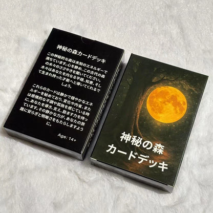 Japanese Language Mysterious Forest Oracle Cards, 48 PCS Spiritual Growth and Meditation Deck for Self-Reflection, 12x8cm