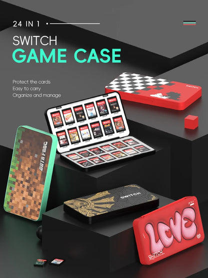 24 in 1 Game Card Case for Switch/Switch OLED Cartridge Storage Box Chip Holder Cover