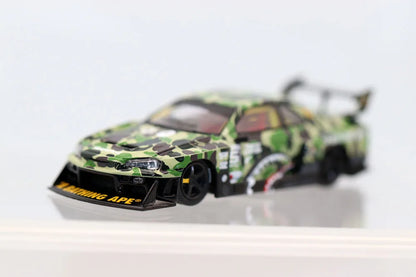 MiniGT 831 1/64 Scale ‌LB-ER34 LBWK A Bathing Ape Crossover Diecast Alloy Toy Car Models for collection Gift