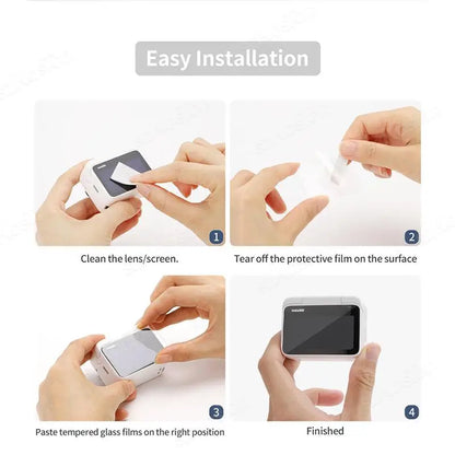 Tempered Glass LCD Display Screen Protector+TPU Soft Lens Film Cover For Insta 360 GO 3S Action Camera GO3S Case Accessories