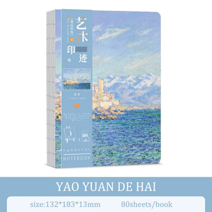A5 Notebook Ukiyoe & Famous Painting Series Cover,80sheets/Book Writing Diary Recording Life Office Study Note Supplies CS-058