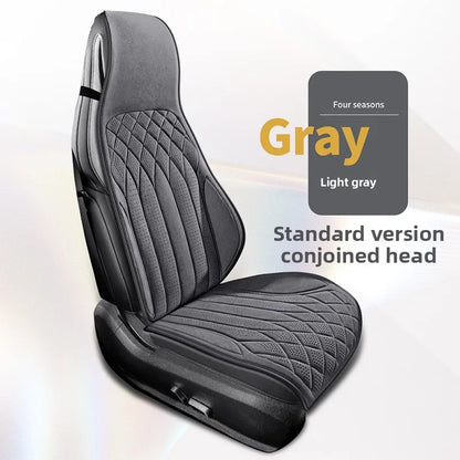 Car Suede Seat Protection Universal Car Seat Cover All Season Breathable Perforated Suede SUV Sedan Seat Cover Latex Cushion