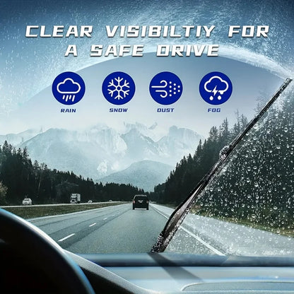 For BMW 3 Series M3 E46 1998-2006 Car Wiper U-type Soft Rubber Boneless Wiper HD Quiet Durable Automotive Wiper 22"+20"