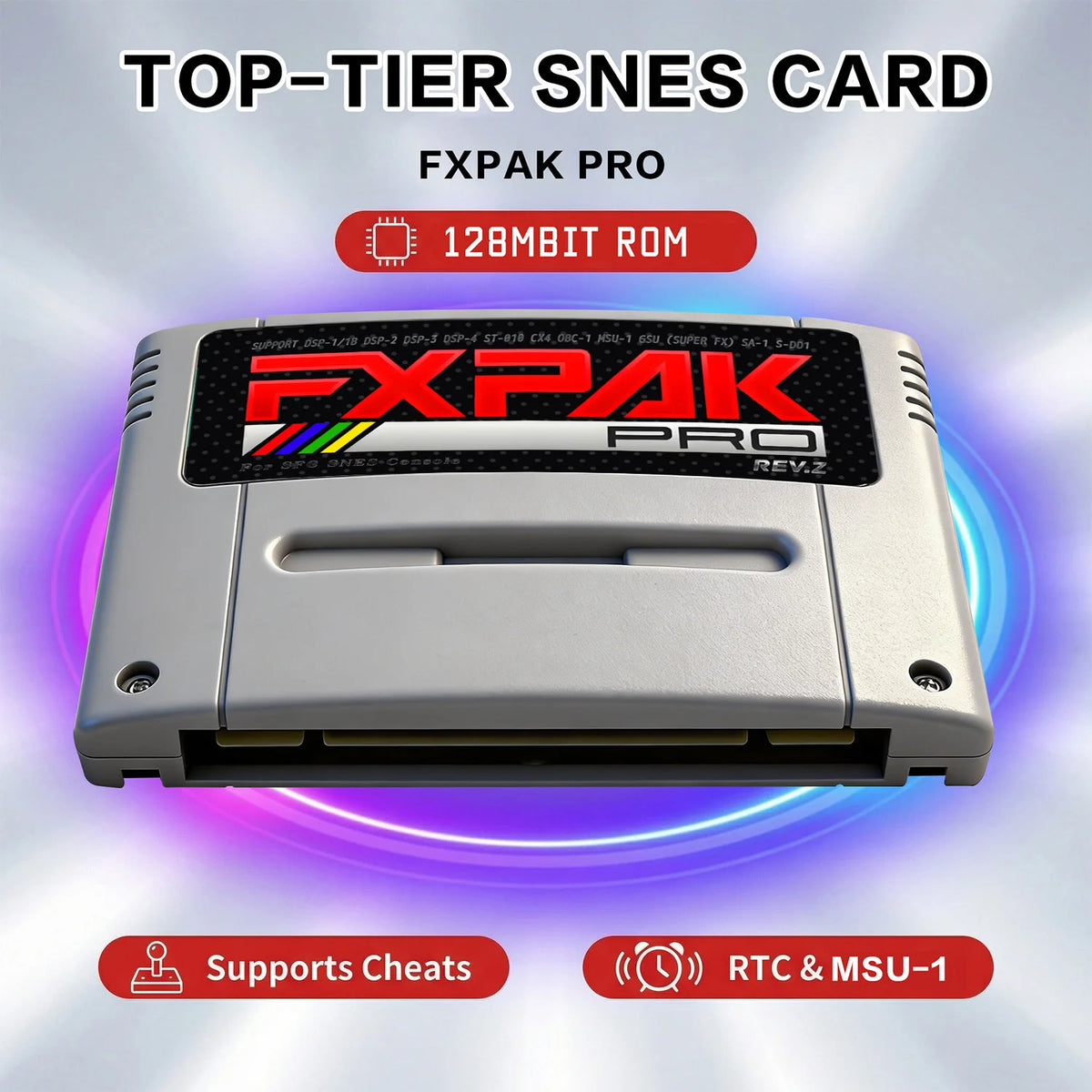 2026 Fxpak Pro Flash Card Game Cartridge 5200 Games in 1 for SNES SFC 16-bit Retro Game Console With 16G Card Real Time Clock