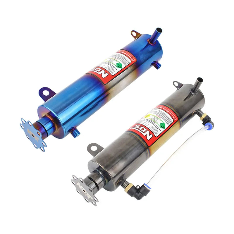 NOS Radiator Coolant Cooling Catch Tank Racing High Quality JDM Aluminum Gold Black Burn Blue For Universal Car
