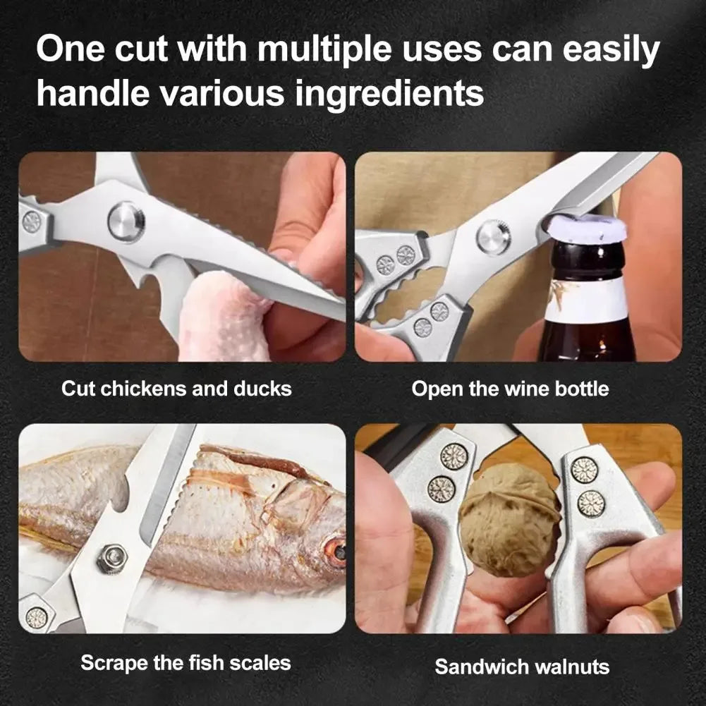 Herb Cutting Scissors Heavy Duty Stainless Steel Kitchen Scissors for Meat Poultry Sharp Japanese Cooking Shears for Chicken