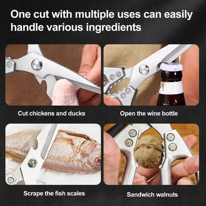 Herb Cutting Scissors Heavy Duty Stainless Steel Kitchen Scissors for Meat Poultry Sharp Japanese Cooking Shears for Chicken