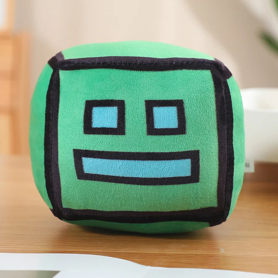 12cm Geometry Dash Plush Toys Cute Soft Stuffed Anime Game GD Dolls For Kid Birthday Christmas Gift Keepsake Decor