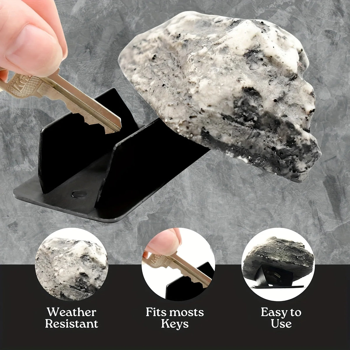 Creative Simulation Hide Keys In Stone Safety Storage Box Outdoor Garden Hidden Fake Rock Shape For Home RV Spare Key Safe