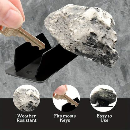 Creative Simulation Hide Keys In Stone Safety Storage Box Outdoor Garden Hidden Fake Rock Shape For Home RV Spare Key Safe