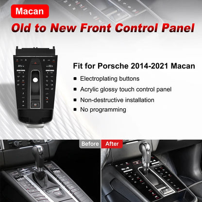 Center Console Gear Shift Panel Interior Decorative Accessories For Porsche Macan 2014-2021 (95B.1 /95B.2)