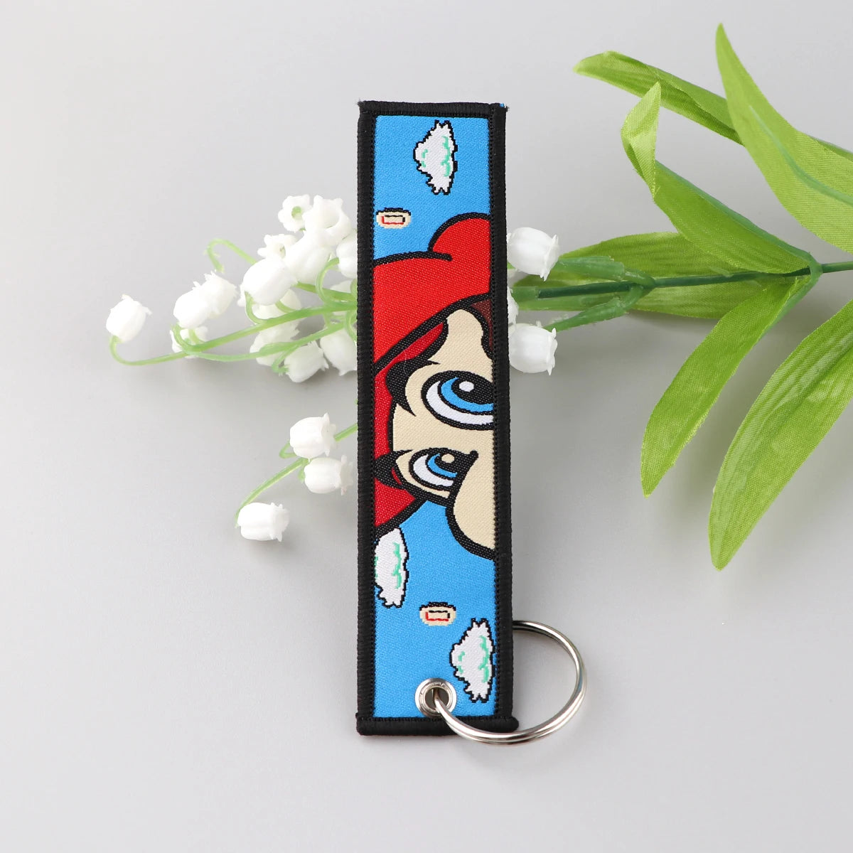 Cool Anime Game Keychain Embroidery Game Key Tag Cute Cartoon Key Fobs Key Rings Backpack Wallet Key Cosplay Accessory Gifts
