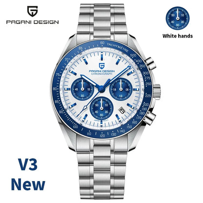 PAGANI DESIGN 2026 New V5 PD1701 Men's Watches Luxury Quartz Watch Men Sport Speed Chronograph AR Sapphire Glass 100M Waterproof