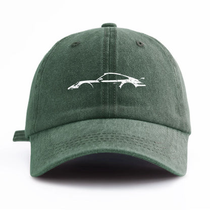 1pc car Print Washed Baseball Cap for Adults,  Minimalist Retro Style Casual Soft Adjustable Dad Hat, Perfect As Gift