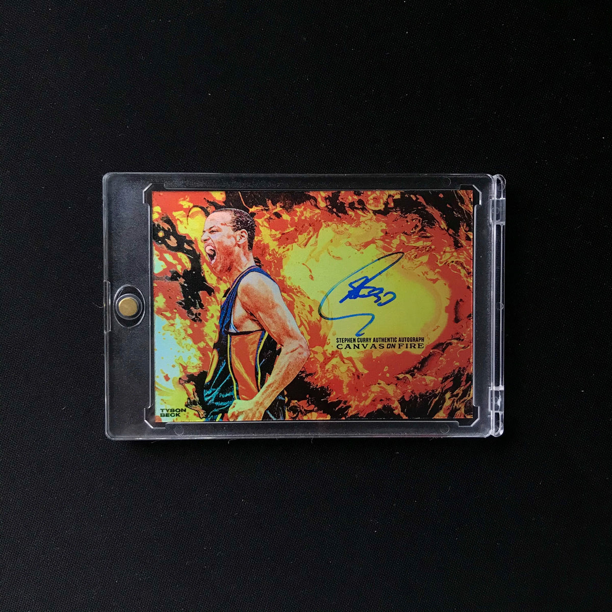 2024-25 DIY Tyson Beck Artist Series Signature Card Warriors Curry Reprinted Signature Self-Made Card Refraction Collectibles
