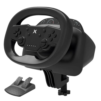 DOYO Racing Game Steering Wheel Vibration Controller Simulation Racing Pedals for Switch/PC/PS4/PS3/iOS and Android Phones