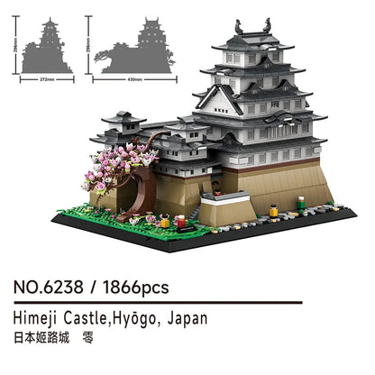 WANGE City Architecture Sydney Opera Santorini Building Blocks Chamartin Stadium Mosque Assembled Model Collection Toys For Gift