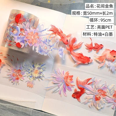 PET Washi Tapes Masking Antiquities Landscaping Decorative Planner Adhesive DIY Craft Scrapbooking Diary Journal Stickers Gifts
