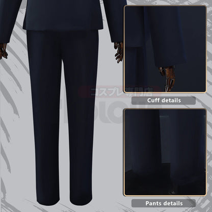 HOLOUN Jujutsu JJK Manga Anime Suguru Geto Satoru Gojo Cosplay Costume Wig Dark Blue Jacket Pants Uniform Rose Net Halloween