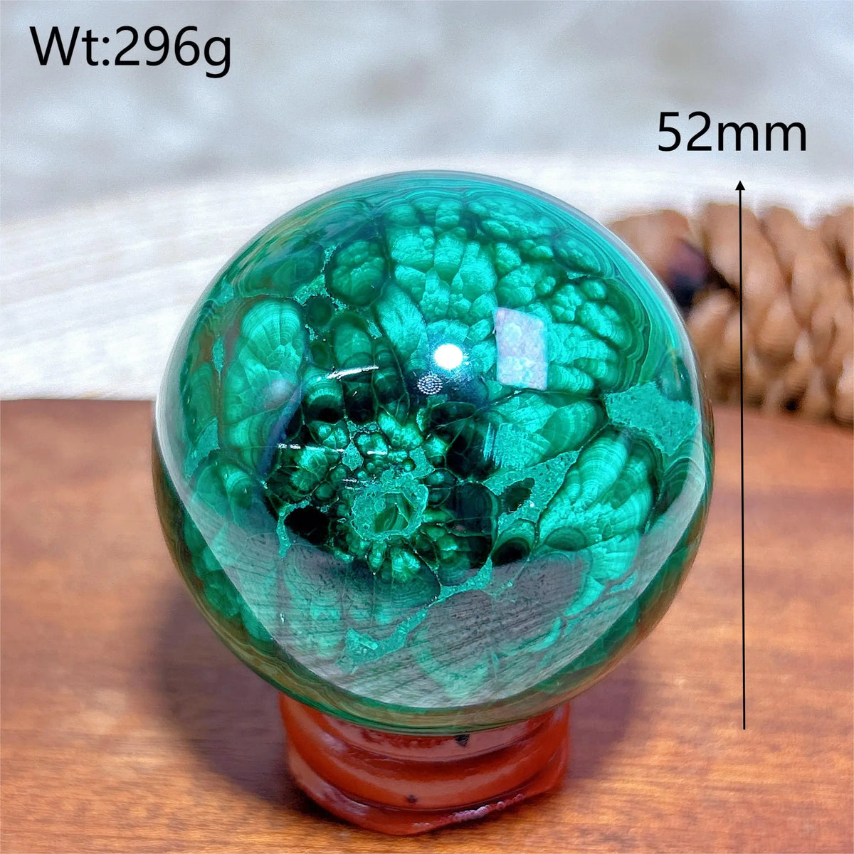 Malachite Pattern Sphere Ball Gemstones Reiki Energy Ore Natural Crystals Healing High Quality Home Decorations Room Decor Gift