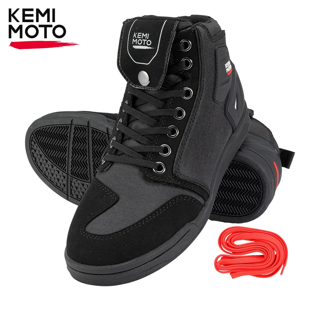 KEMIMOTO Motorcycle Shoes Summer Commuting Riding Men Boots Casual Rides Flat Shoes Anti-collision Protection Outdoor Activities