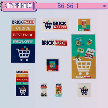 DIY City Tiles Printed Building Blocks Street View Ghost Pumpkin Medical Stretcher Music Package Bricks Christmas Halloween Toys
