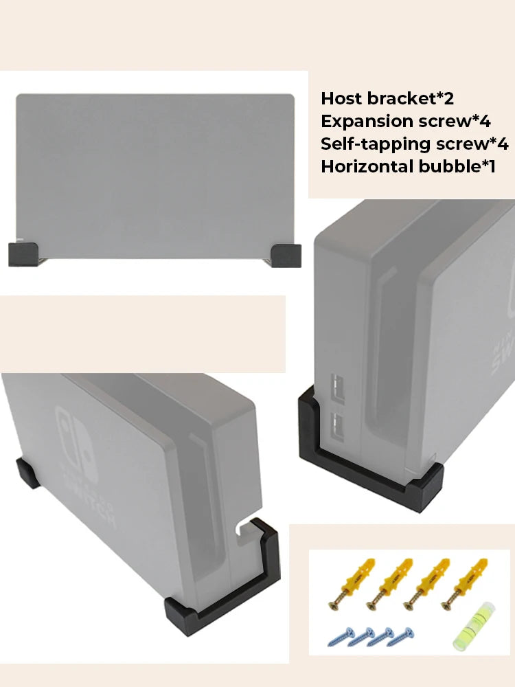 DATA FROG Wall Mount Holder for Switch/Oled/Joycon - Universal Stand Hanger for Switch TV Dock | Gaming Accessories
