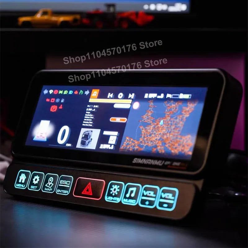 PC Racing Simulator Dashboard Multi-functional Central Console8.4-inch Screen HDMI 9 RGB For Thrustmaster SIMAGIC MOZA FANATEC
