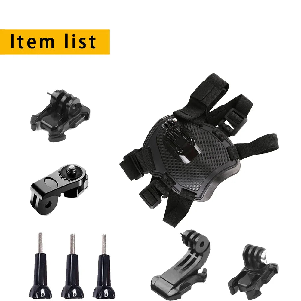 Pet Camera Harness Mount for Gopro Hero DJI OSMO Insta360 for Cats & Small Medium Large Dogs Adjustable Chest Back Holder
