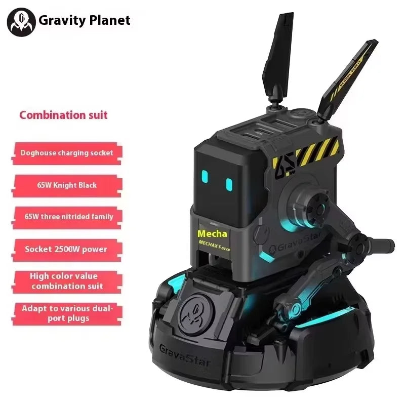 GravaStar Alpha65 65W GaN Charger Dog Nitrogen Design Fast Type C Wall Plug for iPhone Huawei Xiaomi Android Phones