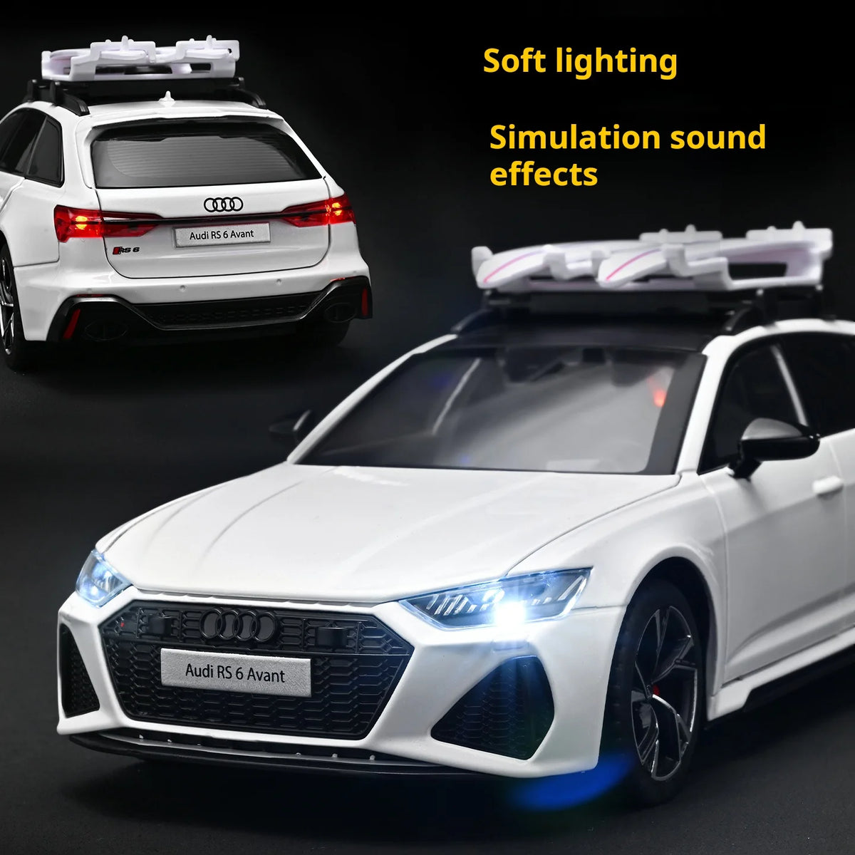 1/24 Audi RS6 Hot Hatch Wagon Performance Shooting Brake Simulation Alloy Car Model Toy Car Boy Collection Ornament Pull Back