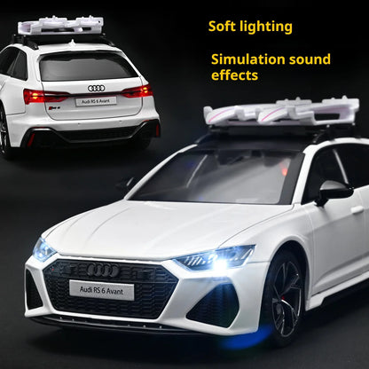 1/24 Audi RS6 Hot Hatch Wagon Performance Shooting Brake Simulation Alloy Car Model Toy Car Boy Collection Ornament Pull Back