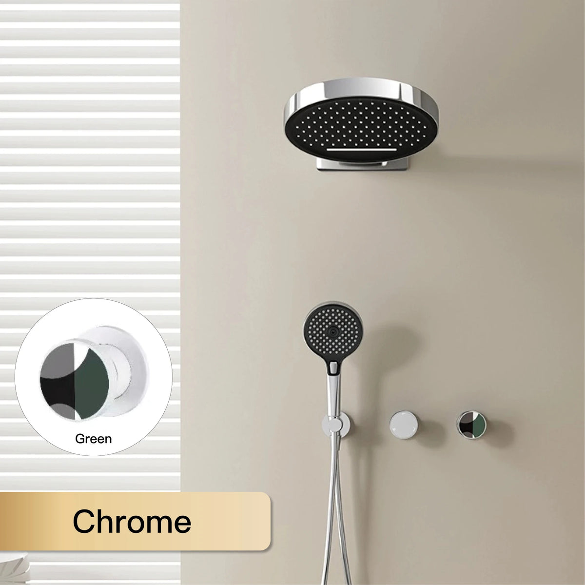 AITANA luxury brass gun gray wall mounted cold and hot water shower system simple design embedded bathroom faucet