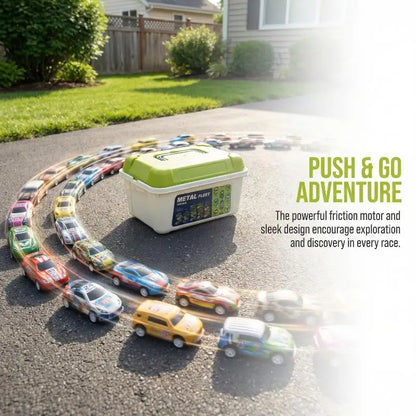 10/30/50Pcs Random Mini Alloy Car Model Diecast Cars Toys With Storage Box Christmas Gift For Kids Sliding Inertia Vehicle Toys